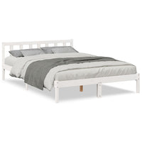 Letto Extra Lungo senza Materasso Bianco 140x220 cm in Pino 852449