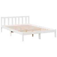 Letto Extra Lungo senza Materasso Bianco 140x220 cm in Pino 852449