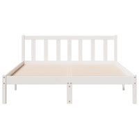 Letto Extra Lungo senza Materasso Bianco 140x220 cm in Pino 852449