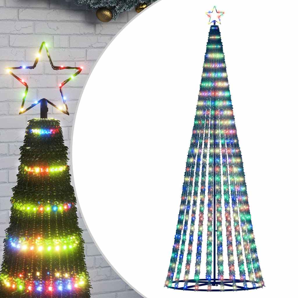 Illuminazione Albero di Natale a Cono 475 LED Colorato 247 cm 4016399