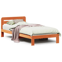 Letto senza Materasso Marrone Cera 100x200 cm in Legno di Pino 855545