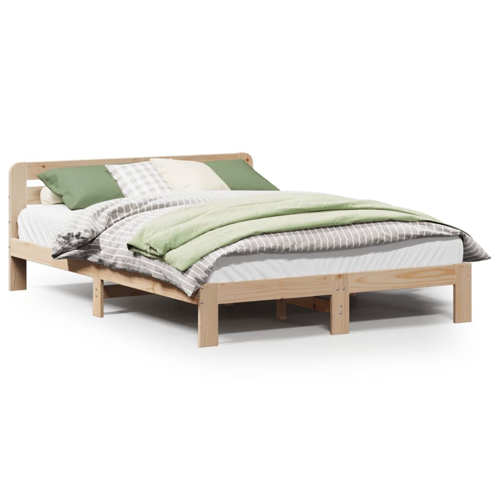 Letto senza Materasso 120x200 cm in Legno Massello di Pino 855546