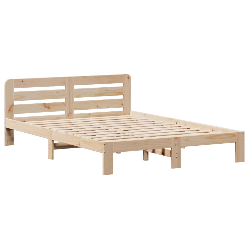 Letto senza Materasso 120x200 cm in Legno Massello di Pino 855546