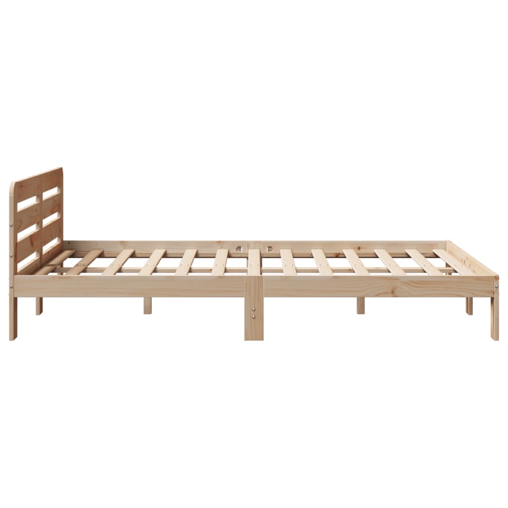 Letto senza Materasso 120x200 cm in Legno Massello di Pino 855546