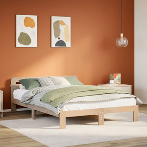 Letto senza Materasso 140x200 cm in Legno Massello di Pino 855549