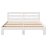 Letto senza Materasso Bianco 150x200 cm Legno Massello di Pino 855553