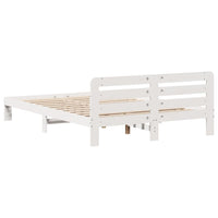 Letto senza Materasso Bianco 150x200 cm Legno Massello di Pino 855553