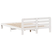 Letto senza Materasso Bianco 160x200 cm Legno Massello di Pino 855556