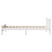 Letto senza Materasso Bianco 90x200 cm Legno Massello di Pino 855601