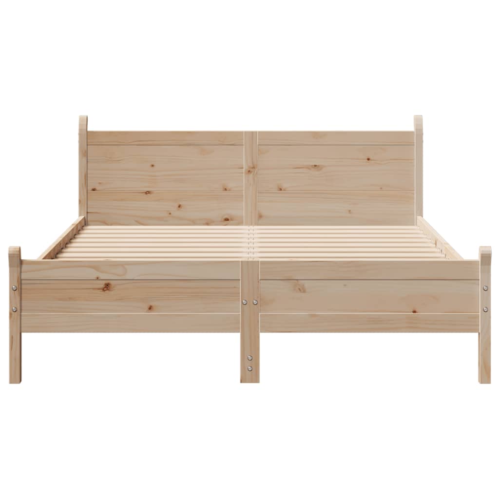 Letto senza Materasso 120x190 cm in Legno Massello di Pino 855609