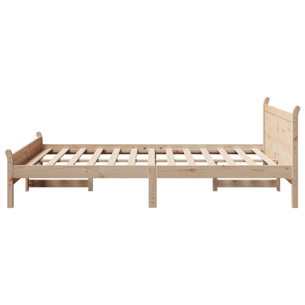 Letto senza Materasso 120x190 cm in Legno Massello di Pino 855609