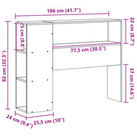 Testiera con Ripiani Marrone Cera 100 cm in Legno di Pino 855641