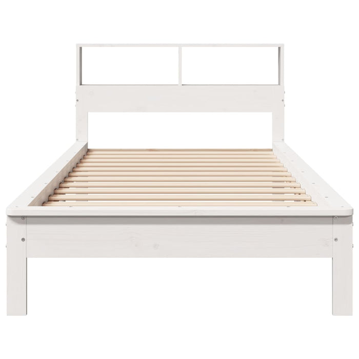 Letto Libreria senza Materasso Bianco 100x200 cm Legno di Pino 855718