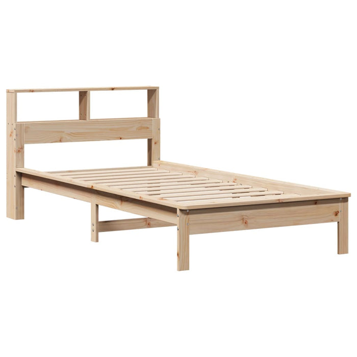 Letto Libreria senza Materasso 90x190 cm Legno Massello Pino 855732