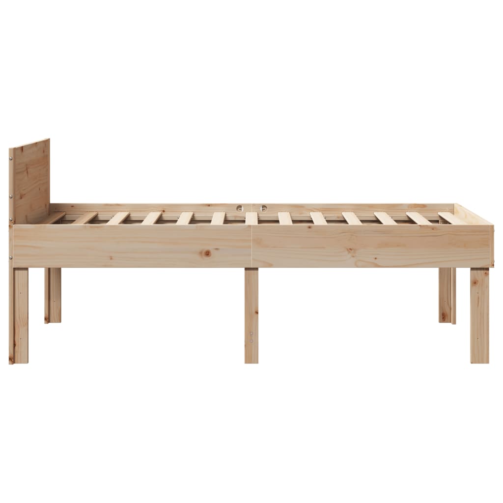 Letto senza Materasso 90x190 cm in Legno Massello di Pino 855741