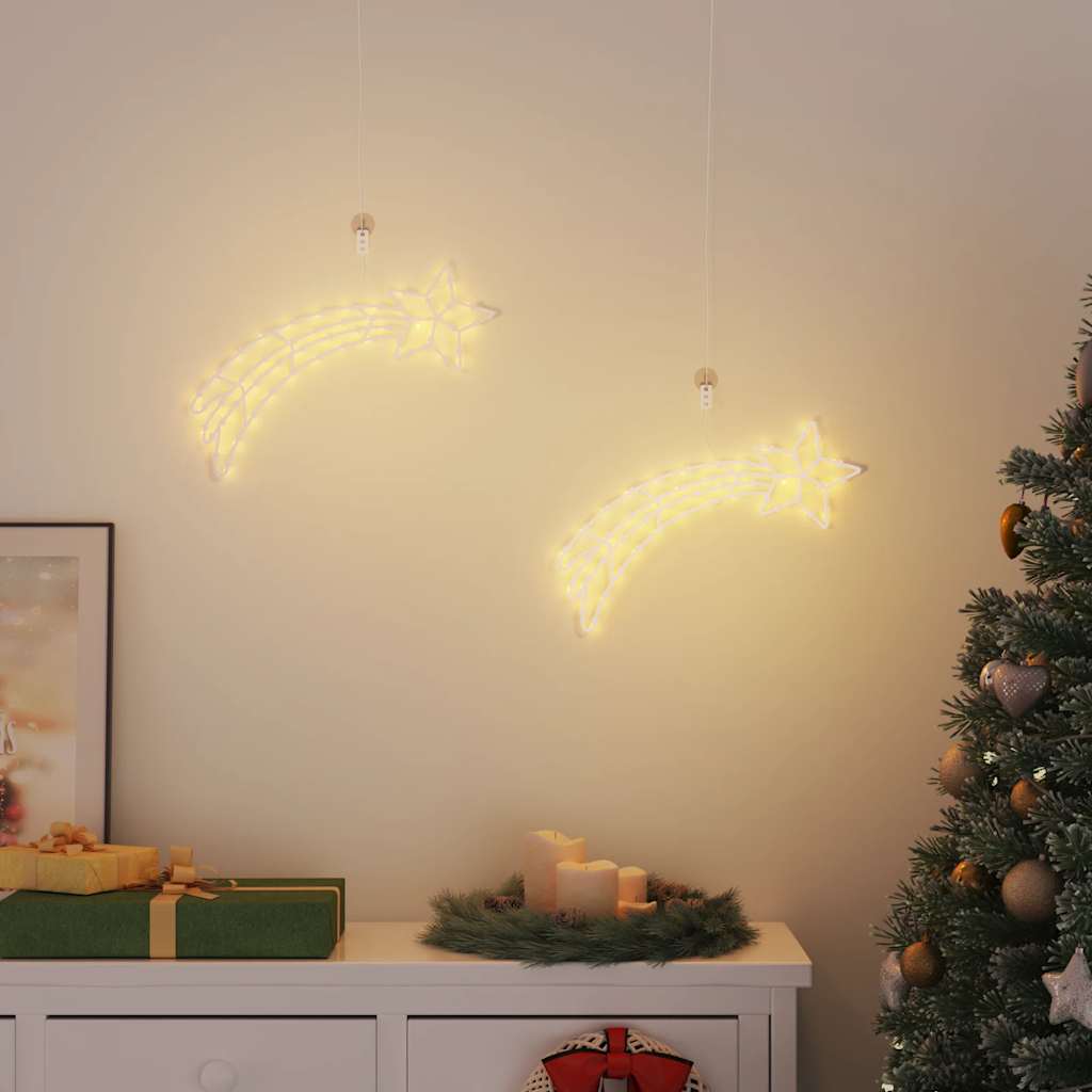 Luci di Natale Stella Cadente Silhouette 2pz 50LED Bianco Caldo 4019596