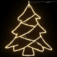 Luci di Natale Albero di Silhouette 2 pz 50 LED Bianco Caldo 4019597