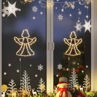 Luci di Natale Angelo Silhouette 2 pz 50 LED Bianco Caldo 4019600