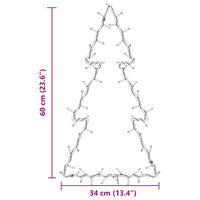 Luci di Natale Albero di Natale Silhouette 80 LED Bianco Caldo 4019604