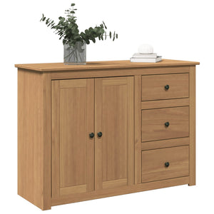 Credenza con Cassetti Panama 112x40x80cm Legno Massello di Pino 4016385