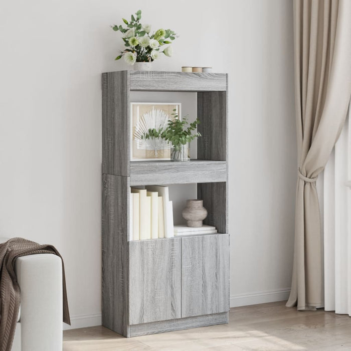 Credenza Grigio Sonoma 63x33x140 cm in Truciolato 855111