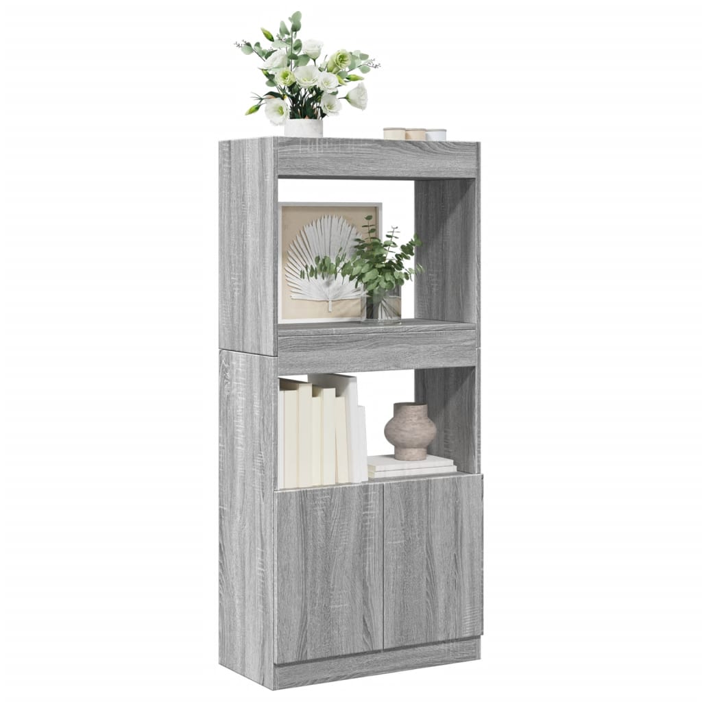 Credenza Grigio Sonoma 63x33x140 cm in Truciolato 855111