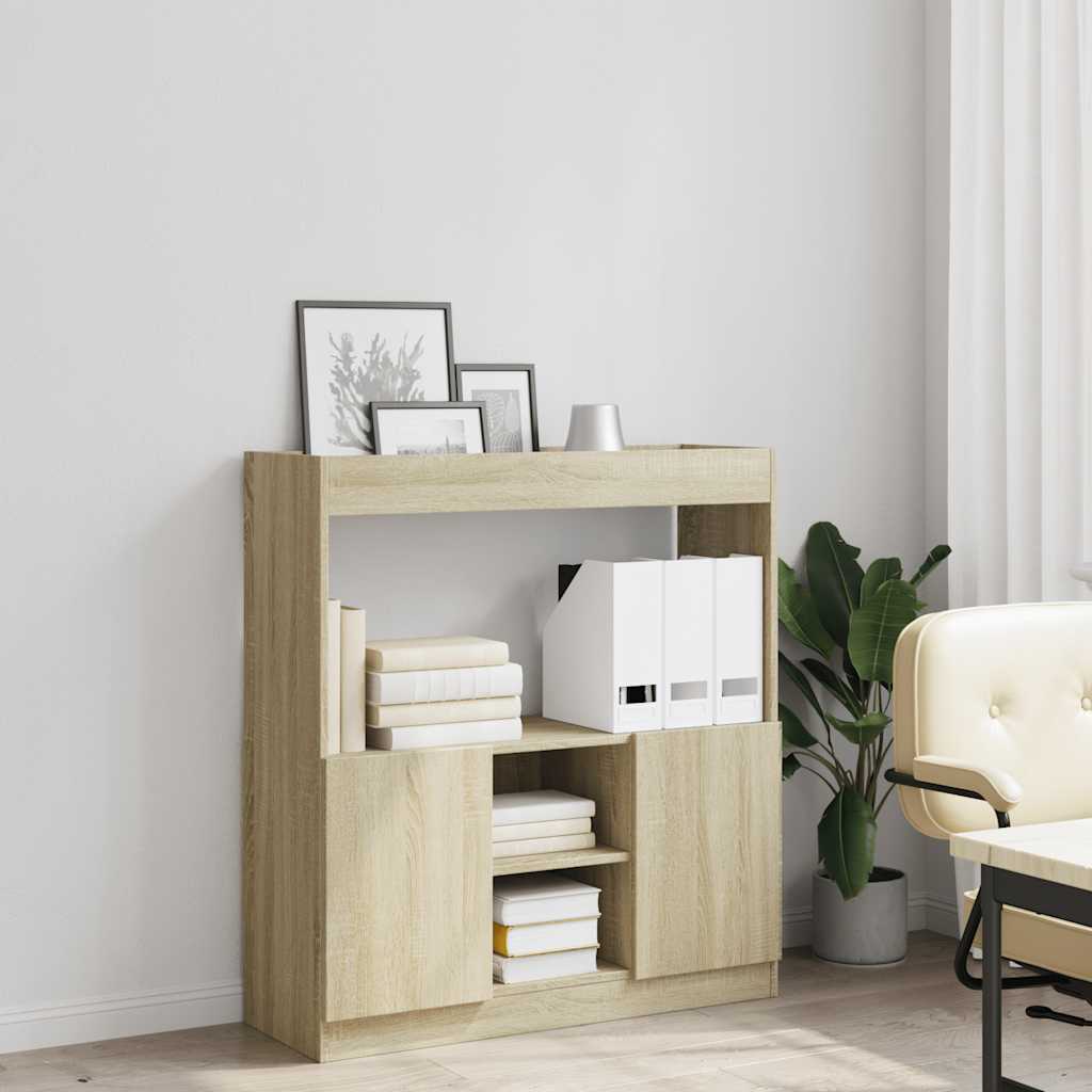 Credenza Rovere Sonoma 92x33x100 cm in Legno Multistrato 855126