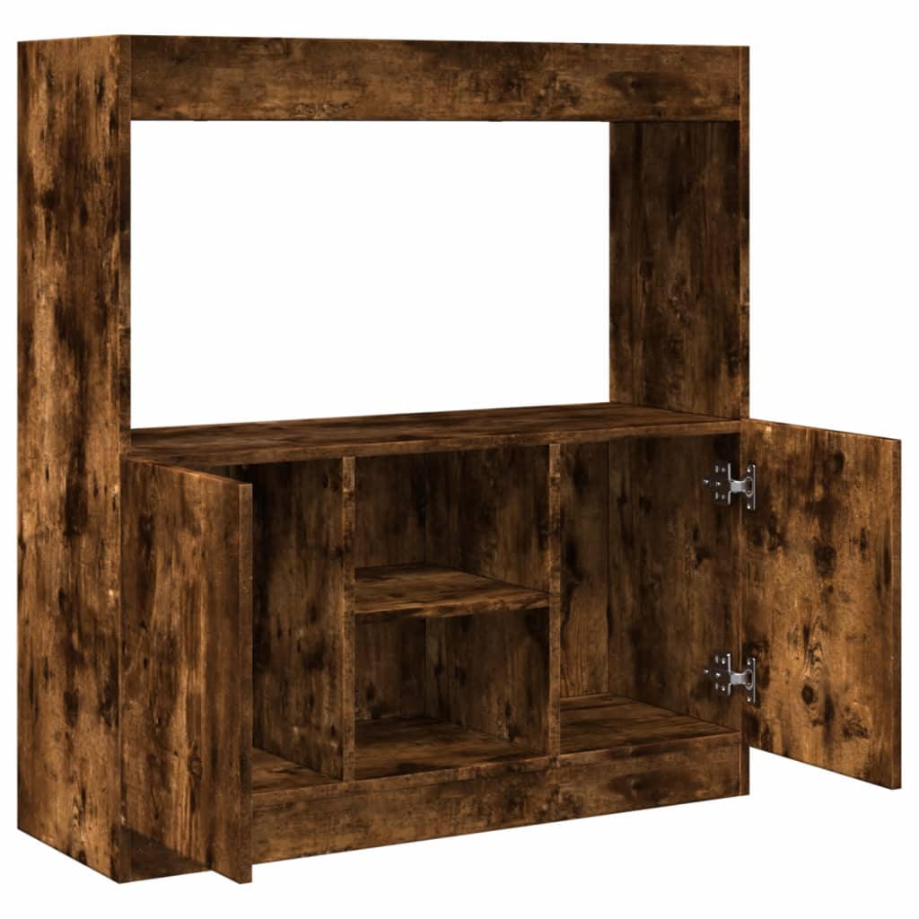 Credenza Rovere Fumo 92x33x100 cm in Legno Multistrato 855128