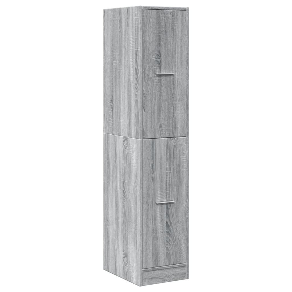 Armadietto da Farmacia Grigio Sonoma 30x41x144,5 cm Truciolato 855174