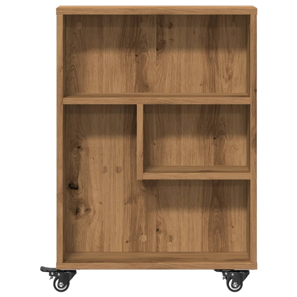 Carrello Stretto Rovere Artigianale 48x13x68 cm in Truciolato 855231