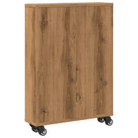 Carrello Stretto Rovere Artigianale 48x13x68 cm in Truciolato 855231