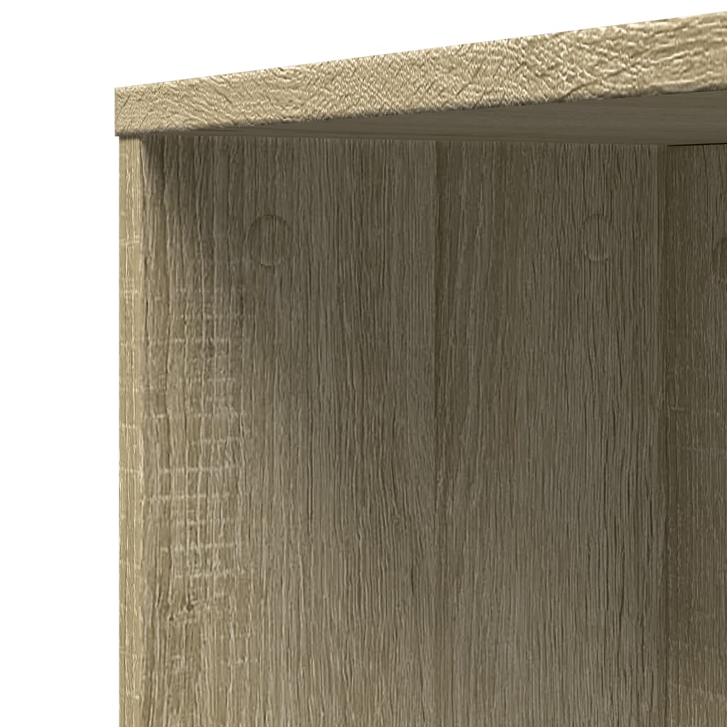 Armadietto da Bagno Stretto con Ruote Rovere Sonoma Truciolato 855297