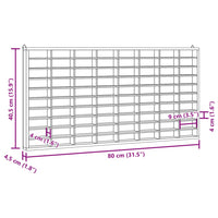 Mobili con Vetrina Parete con 80 Scomparti 80x4,5x40,5 cm 4017377