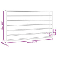 Mobili con Vetrina Parete con 6 Ripiani 100x8,5x55 cm 4017384