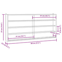 Mobili con Vetrina Parete con Ante 80x8,5x37 cm 4017387