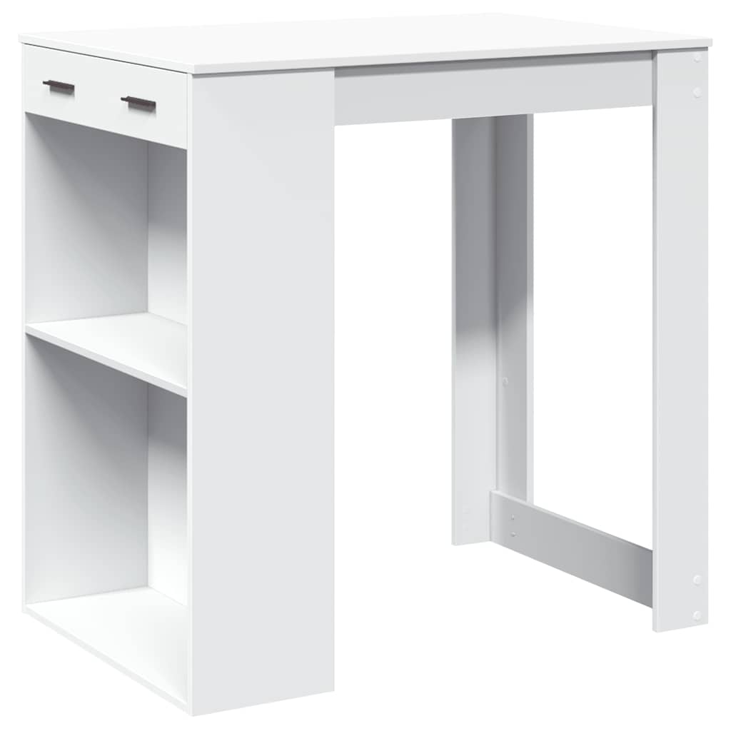 Tavolo da Bar Bianco 102x70x103,5 cm in Truciolato 3309321