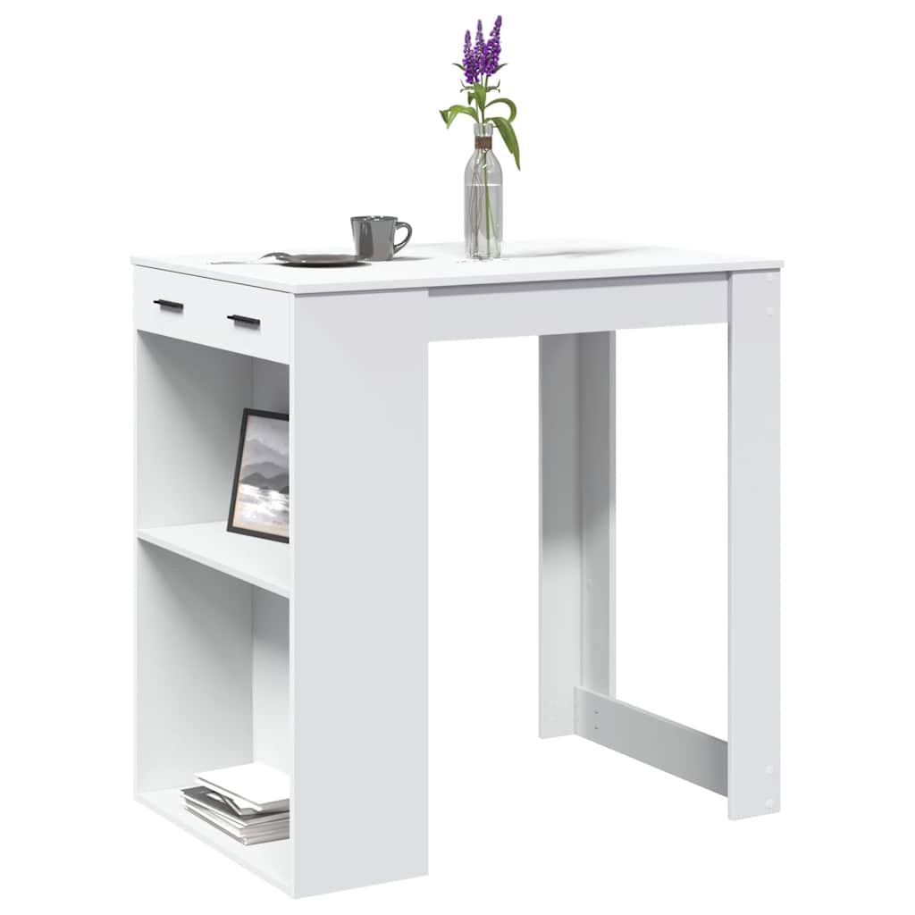 Tavolo da Bar Bianco 102x70x103,5 cm in Truciolato 3309321