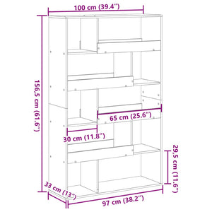 Libreria Rovere Sonoma 100x33x156,5 cm in Truciolato 3309341