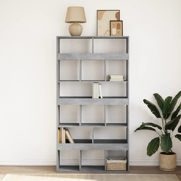 Libreria Grigio Cemento 100x33x187,5 cm in Truciolato 3309378