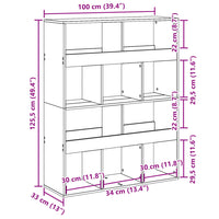 Divisorio Stanza Rovere Sonoma 100x33x125,5 cm in Truciolato 3309521