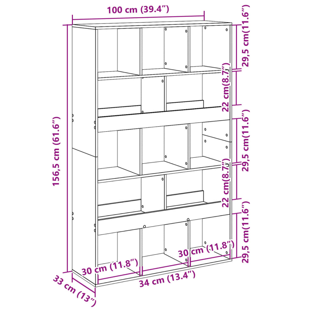 Divisorio Stanza Bianco 100x33x156,5 cm in Truciolato 3309528