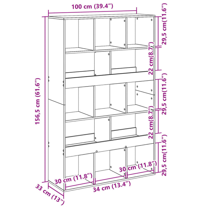 Divisorio Stanza Bianco 100x33x156,5 cm in Truciolato 3309528