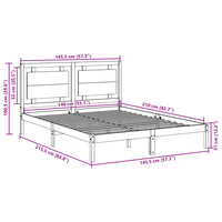 Giroletto Extra Lungo senza Materasso 140x210 cm Legno Massello 3309187