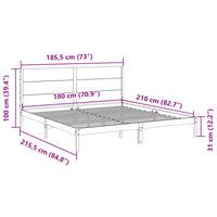 Giroletto Extra Lungo senza Materasso 180x210 cm Legno Massello 3309275