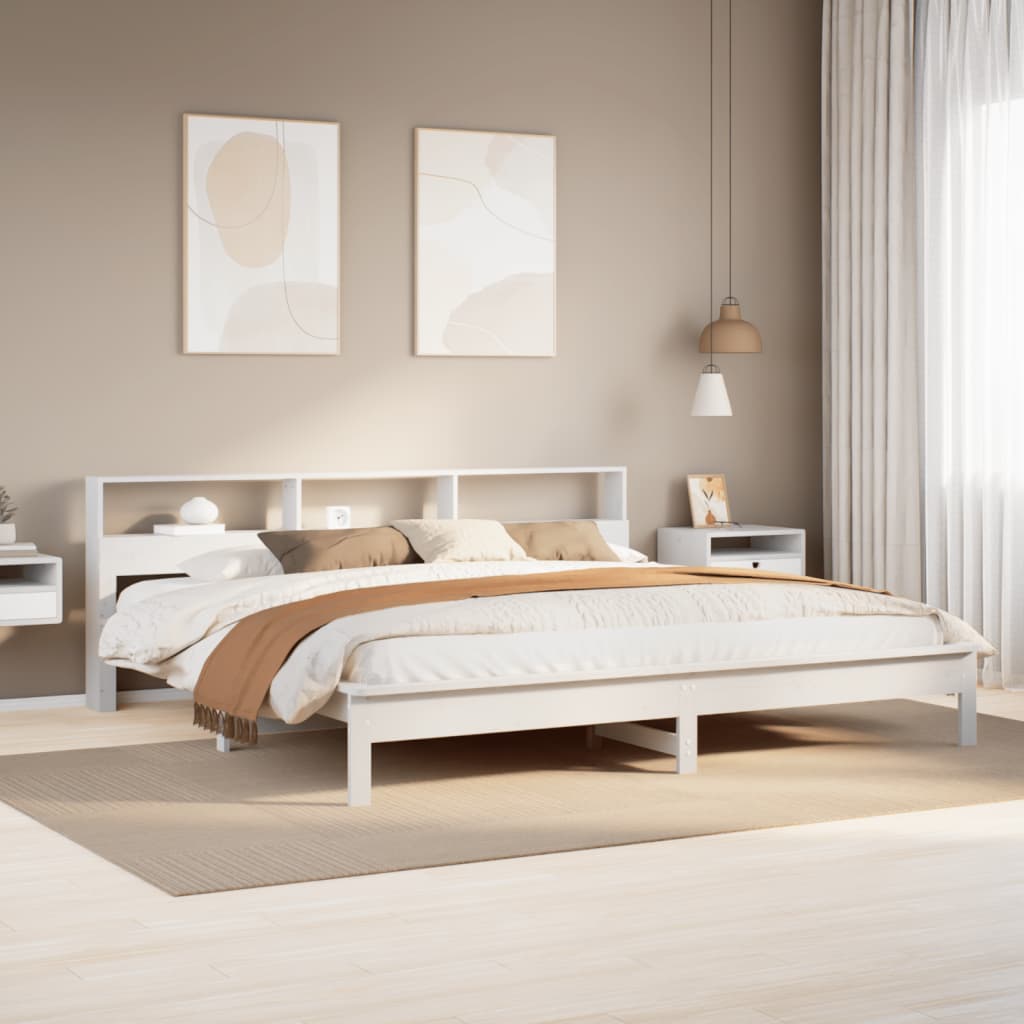 Letto senza Materasso Bianco 180x200 cm Legno Massello di Pino 3309729