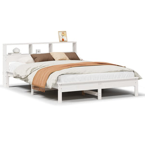 Letto senza Materasso Bianco 140x190 cm Legno Massello di Pino 3309741