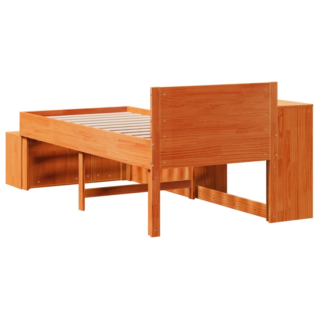 Letto senza Materasso Marrone Cera 90x200 cm Legno di Pino 3309748