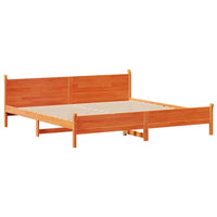 Letto senza Materasso Marrone Cera 200x200 cm in Legno di Pino 3309760