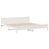 Letto senza Materasso Bianco 180x200 cm Legno Massello di Pino 3309762