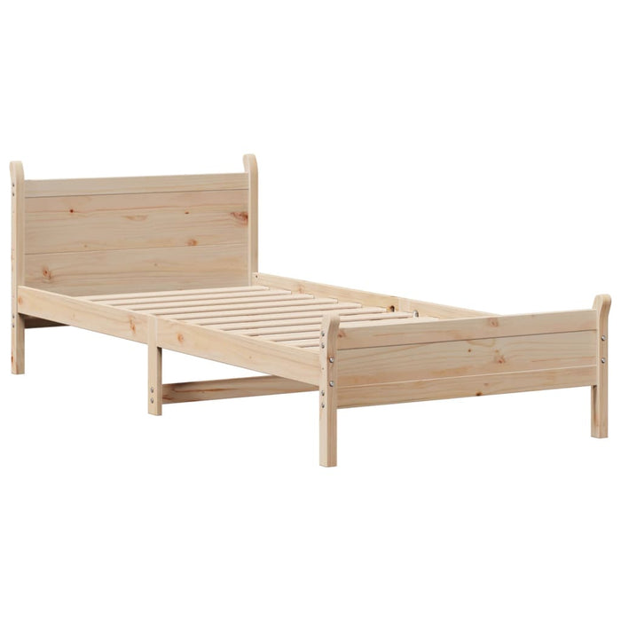 Letto senza Materasso 90x190 cm in Legno Massello di Pino 3309791